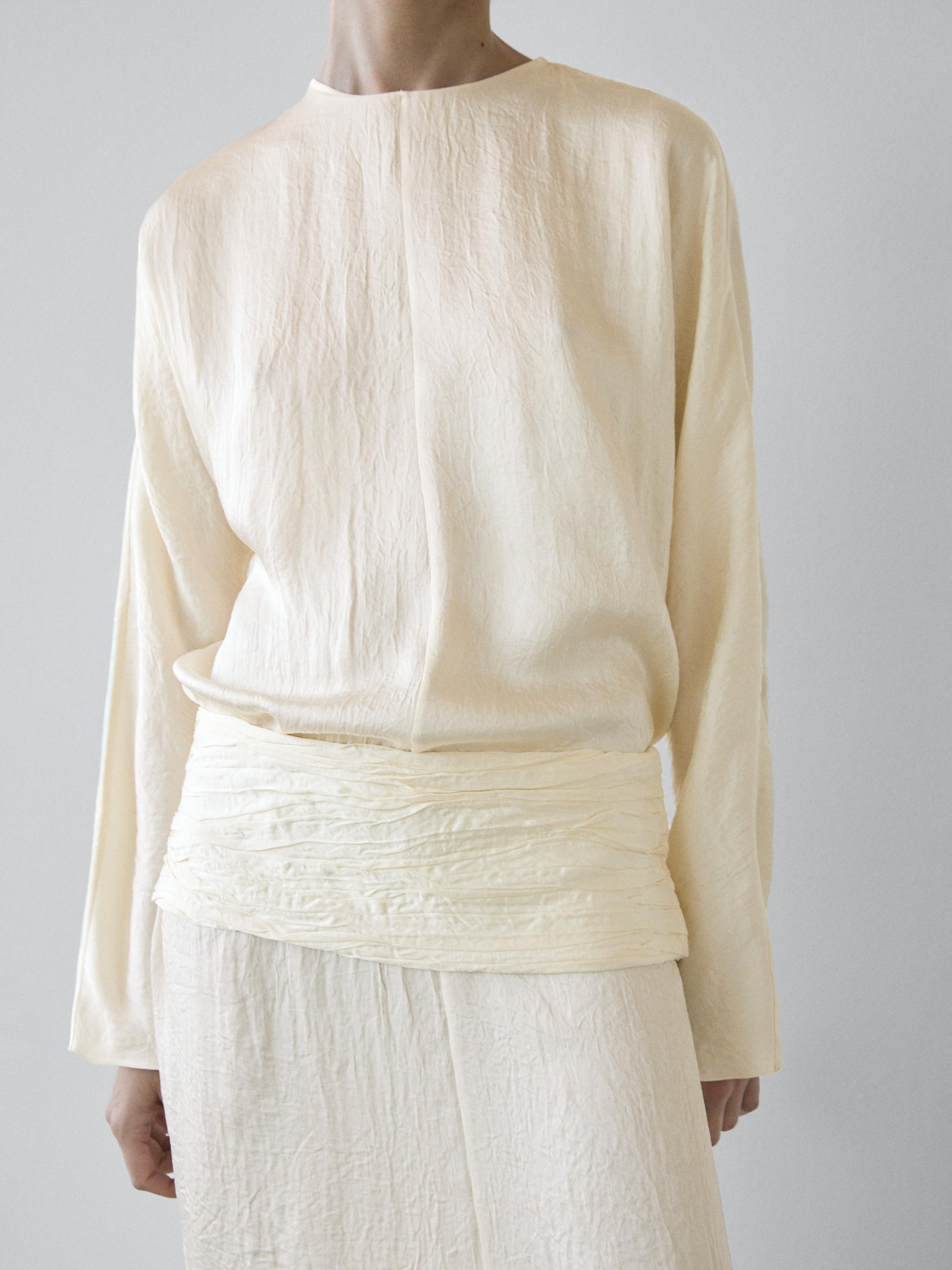 Midi dress with sash belt - STUDIO